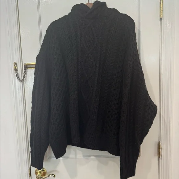 Essentials fear of God, black Cable Knit Men's Sweater - Picture 8 of 8